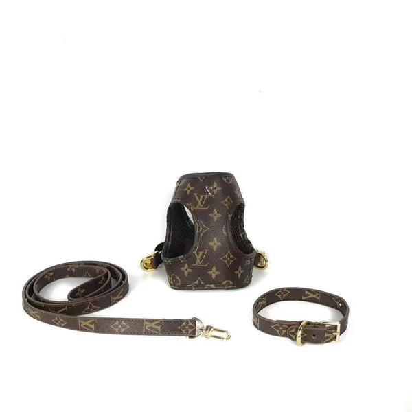 Pettorina + Guinzaglio + Collare Louis Vuitton
